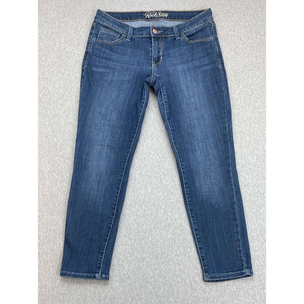 Old Navy Jeans Womens 12 Blue Cotton Blend Stretch Rock Star Skinny Leg